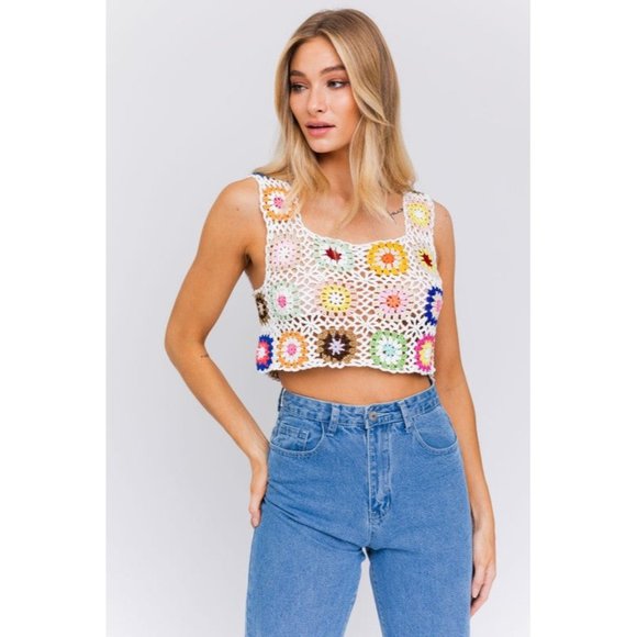 LE LIS MULTI CROCHET TOP MULTICOLOR - Picture 6 of 14